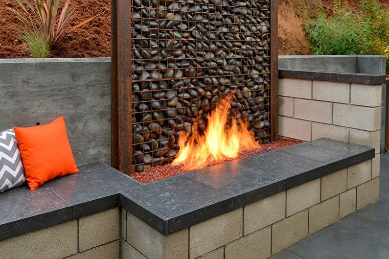 Gabions i landskapsdesign