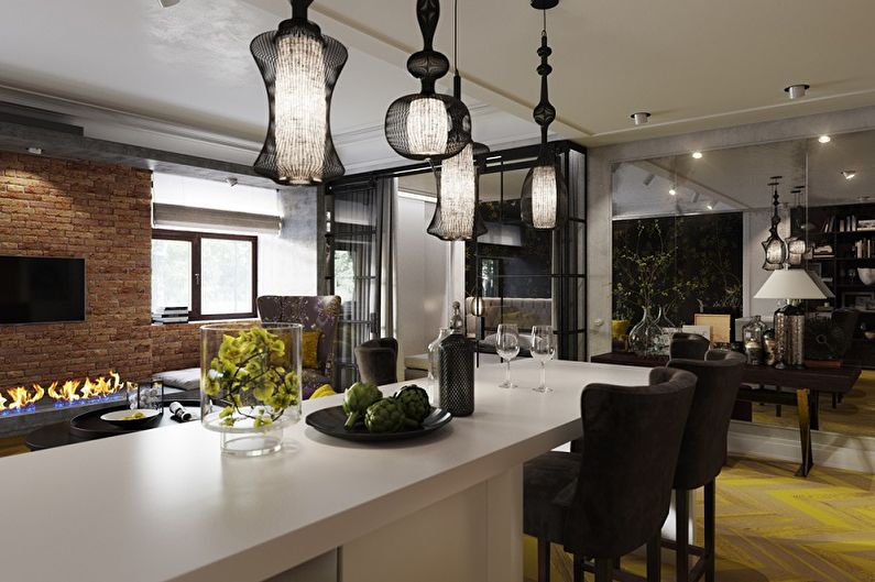 Lustre em estilo loft