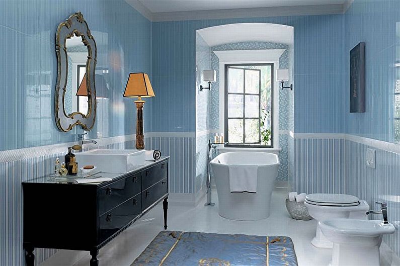 Blue Bathroom Design - Encanadores e Móveis