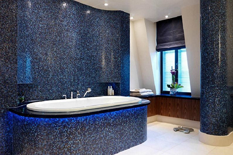 Blue bathroom - interior design photo