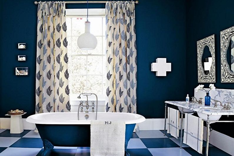 Blauwe badkamer - interieur design foto