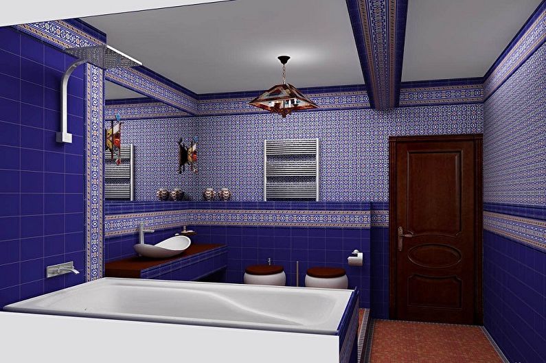 Blue bathroom - interior design photo