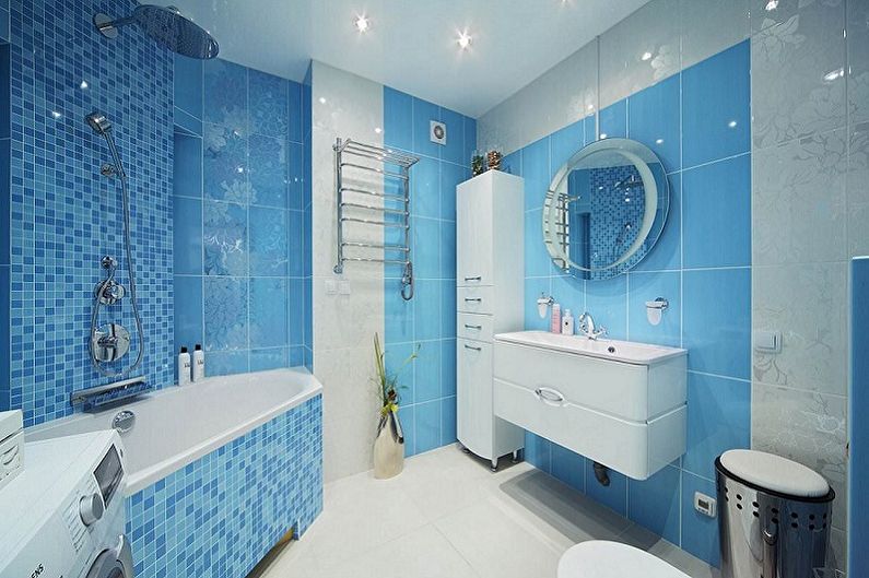 Banheiro azul - design de interiores