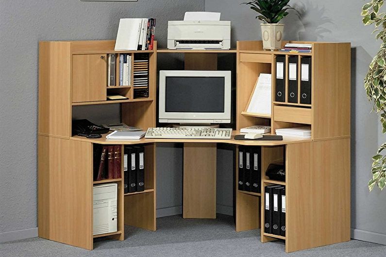 Bureau d'ordinateur d'angle en MDF