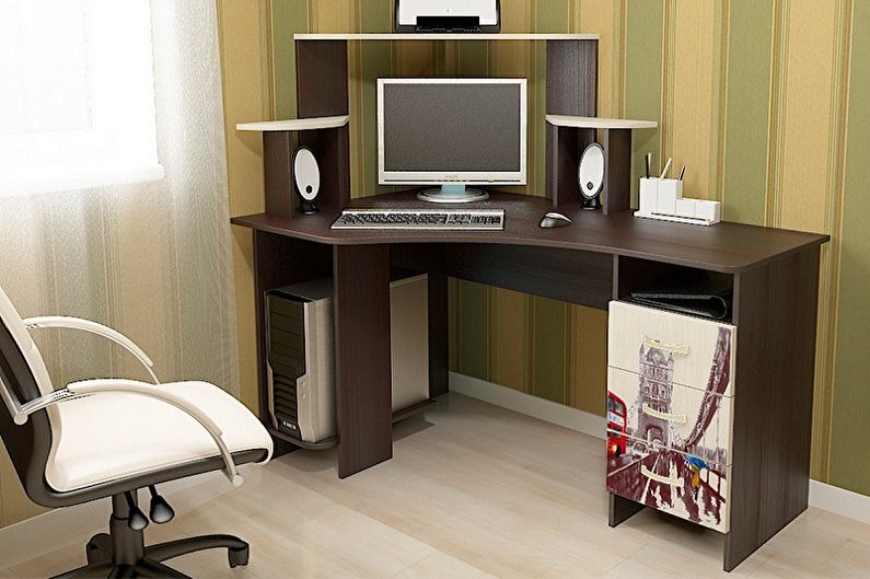 MDF na sulok ng computer desk