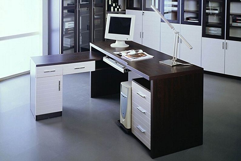 Corner computer tables - photo