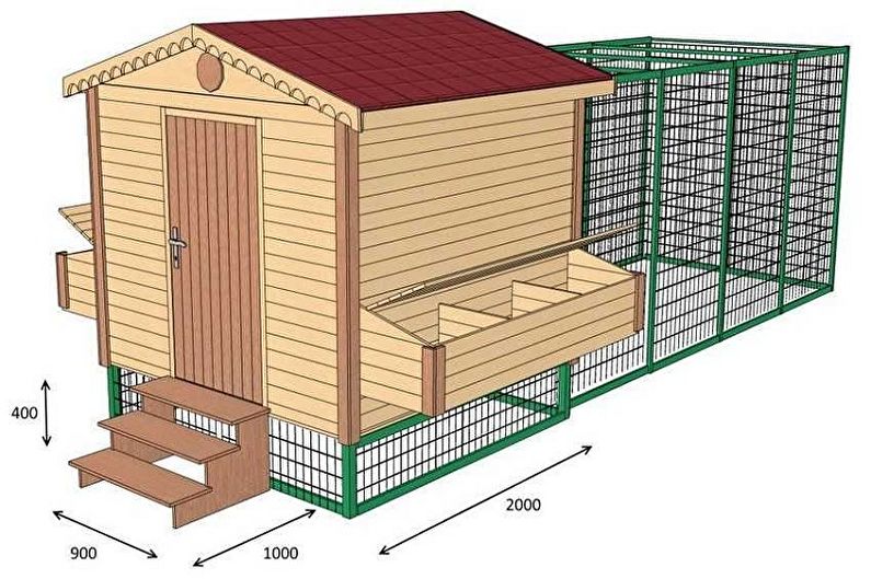 Etapas de bricolaje para construir un gallinero - Diseño