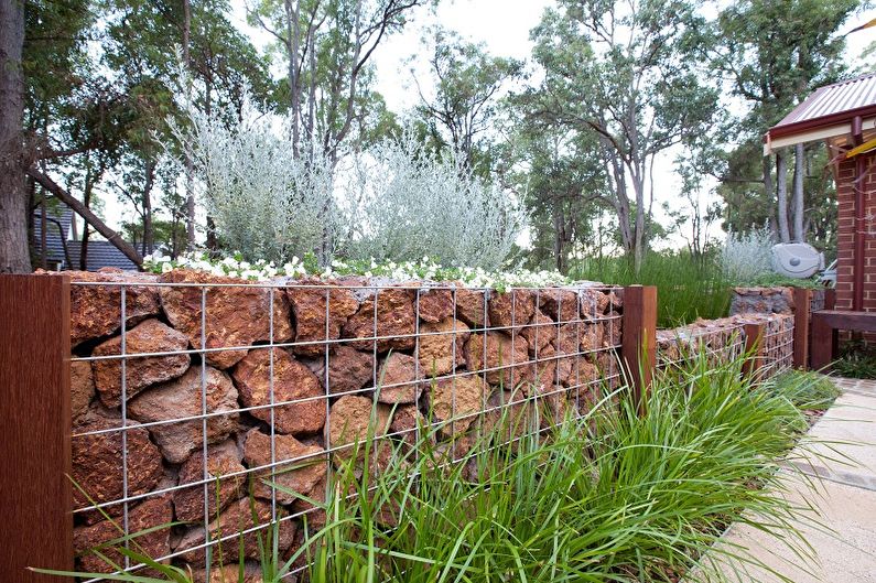 Gabions DIY (70 תמונות): רעיונות יפים