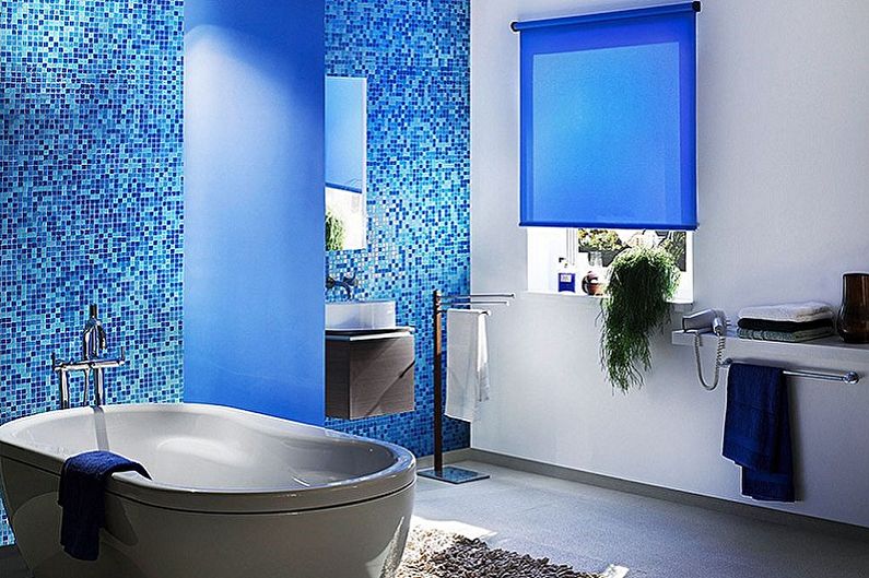 Blauwe badkamer: 75 ontwerpideeën (foto)