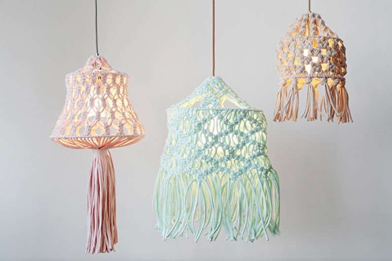 DIY lampshade for a chandelier - photo