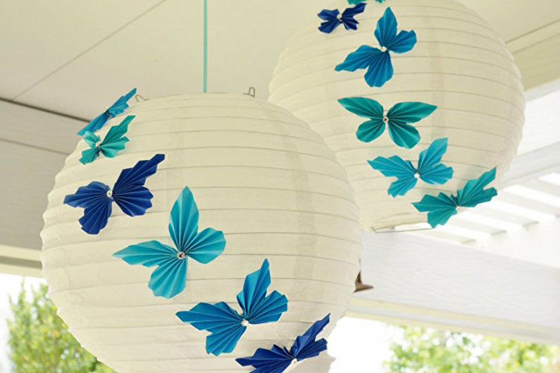 DIY lampshade para sa isang chandelier - larawan