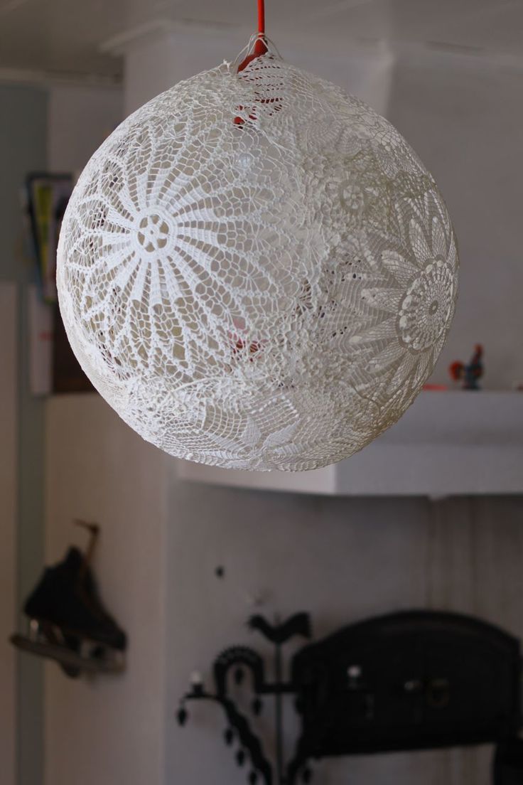 DIY lampshade para sa isang chandelier - larawan