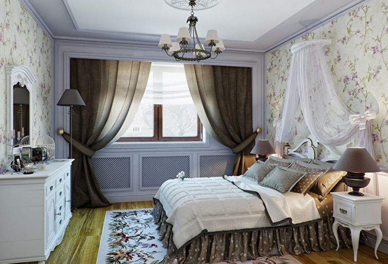 Chambre design d'intérieur dans un style classique - photo