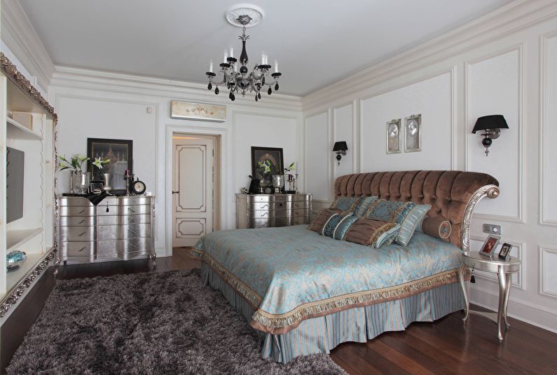 Chambre design d'intérieur dans un style classique - photo