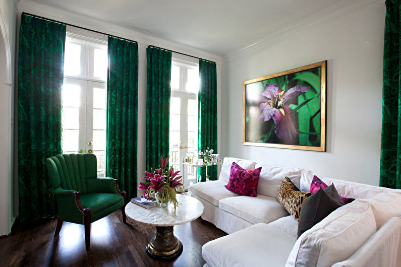 Groen en wit - De combinatie van kleuren in het interieur