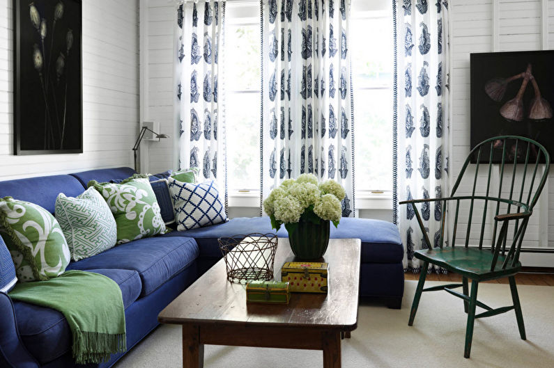 Groen met blauw - De combinatie van kleuren in het interieur