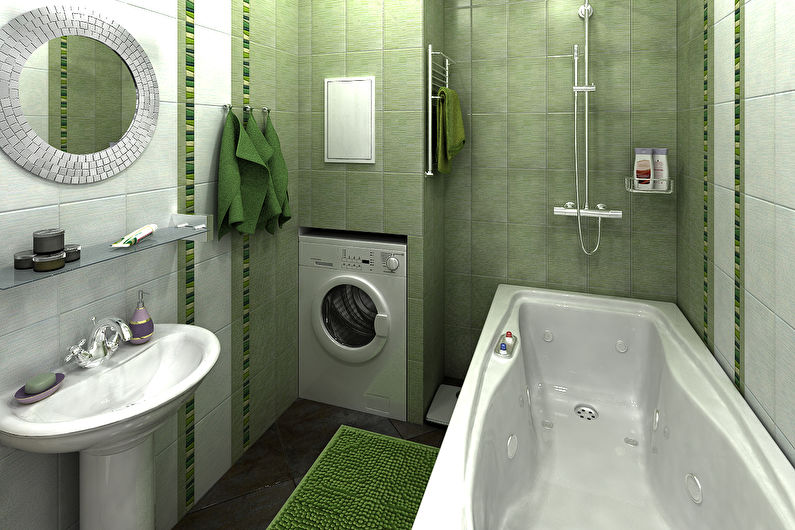 Colore verde all'interno del bagno - foto