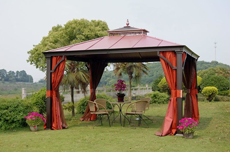 Romantikong gazebos - mga larawan