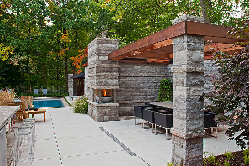 Pavilions with a stove or barbecue - photo