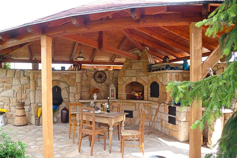 Pavilions with a stove or barbecue - photo