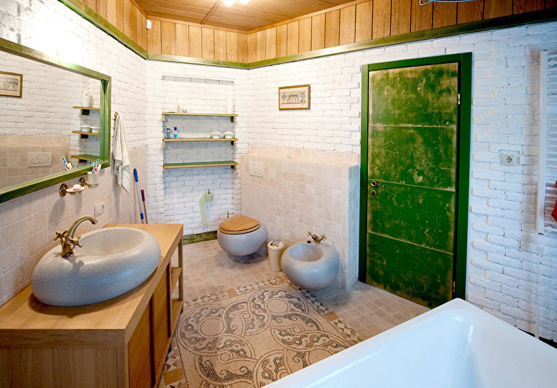 Saf Taş Kır Evi Banyo - fotoğraf 3