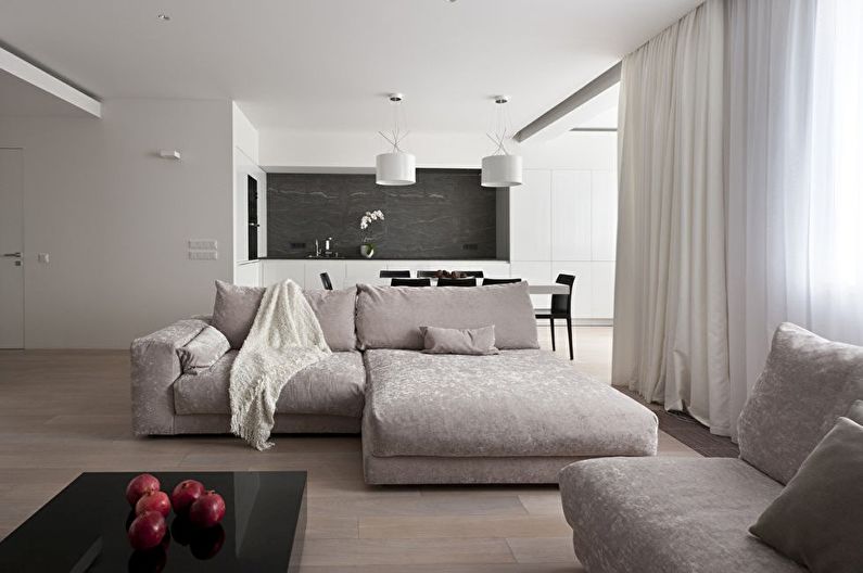 Bucătărie-living într-un stil modern - Design interior