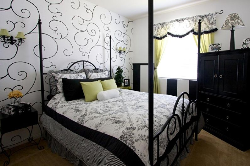 Design de interiores de um quarto infantil em preto e branco - foto