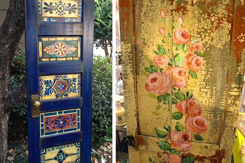 Tự làm cửa cũ trang trí - Decoupage