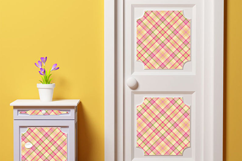 DIY Old Door Decor - Fabric