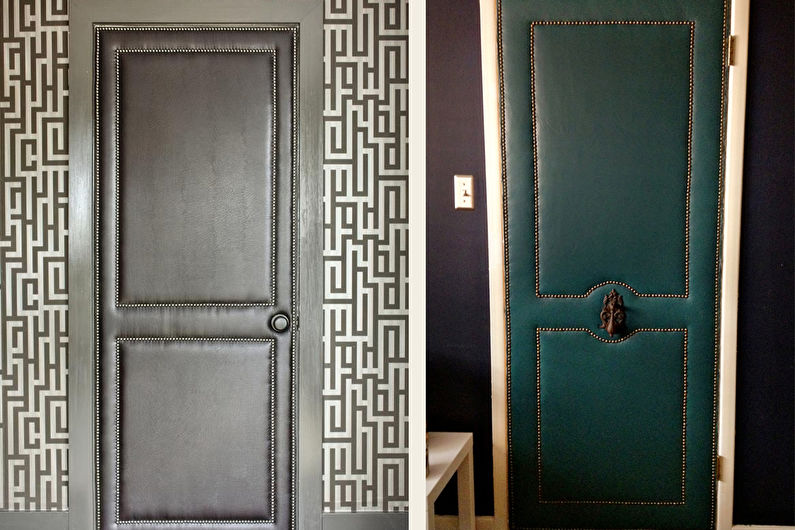 DIY Old Door Decor - Leather