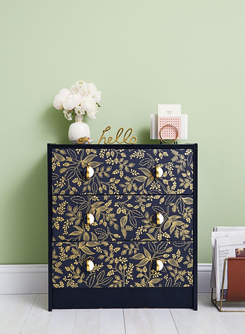 DIY gammel skapdekor - Gilding