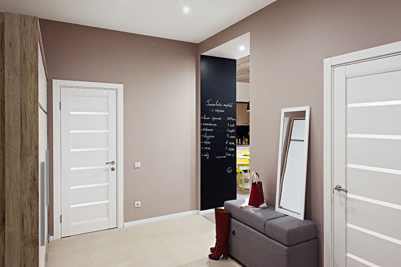 Brown hallway in Khrushchev - Interior Design