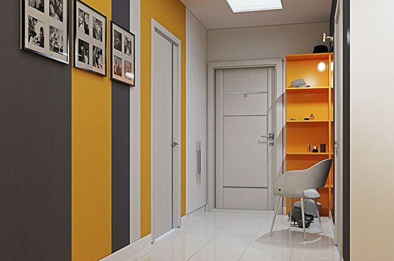 Couloir orange à Khrouchtchev - Design d'intérieur