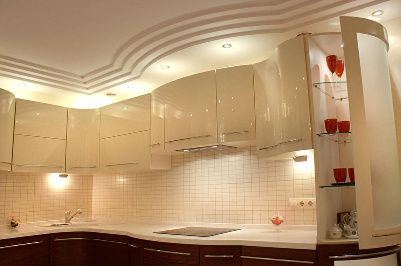 Drywall ceiling in the kitchen