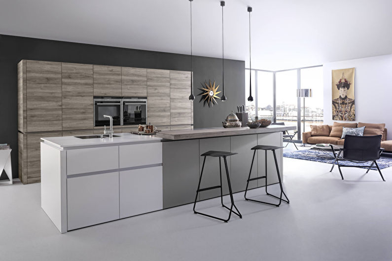 Cocina gris - Diseño de interiores