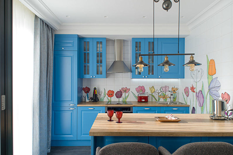 Blue Kitchen - Diseño de interiores