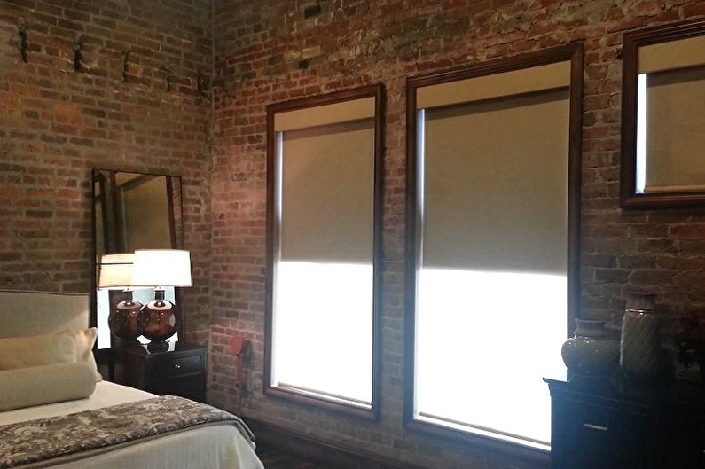 Cortinas enroladas para um quarto - foto