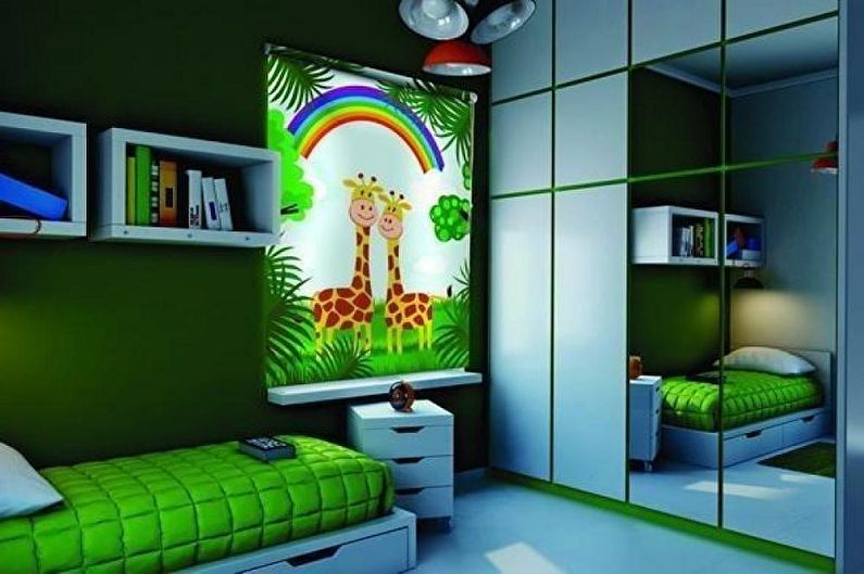 Persianas enrollables para una habitación infantil - foto