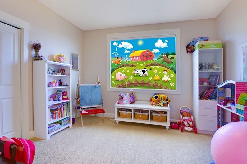 Persianas enrollables para una habitación infantil - foto