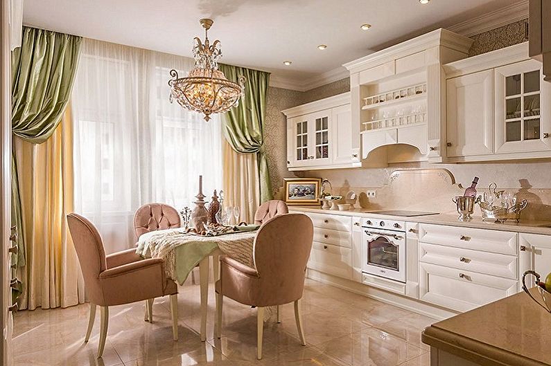 Kitchen 15 sq.m. in classical style - Interior Design