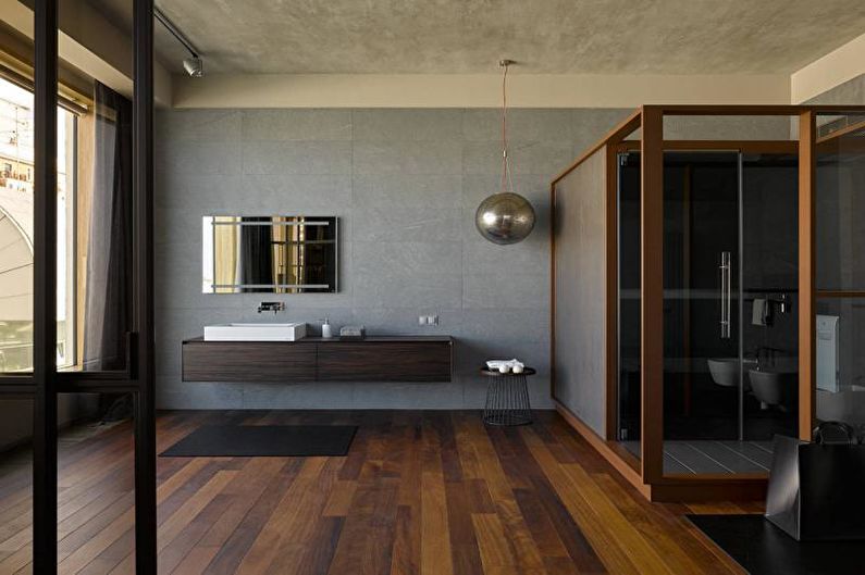 Salle de bain avec douche - photo d'architecture d'intérieur