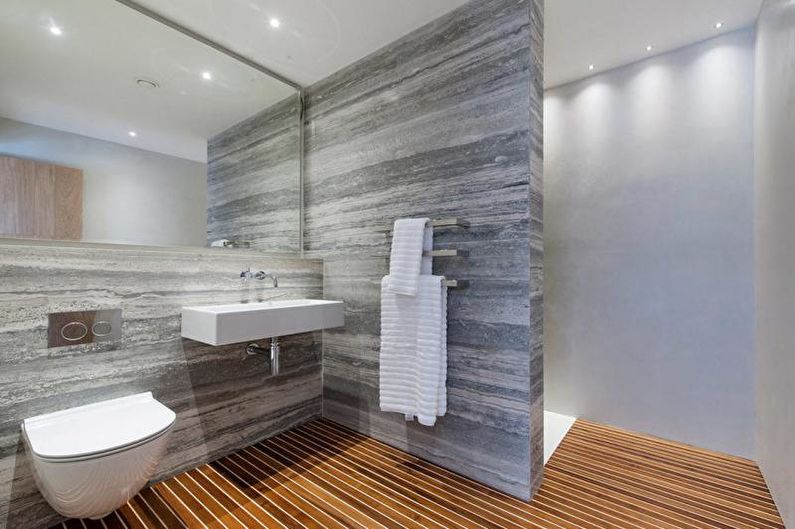 Bathroom with shower - interior design photo