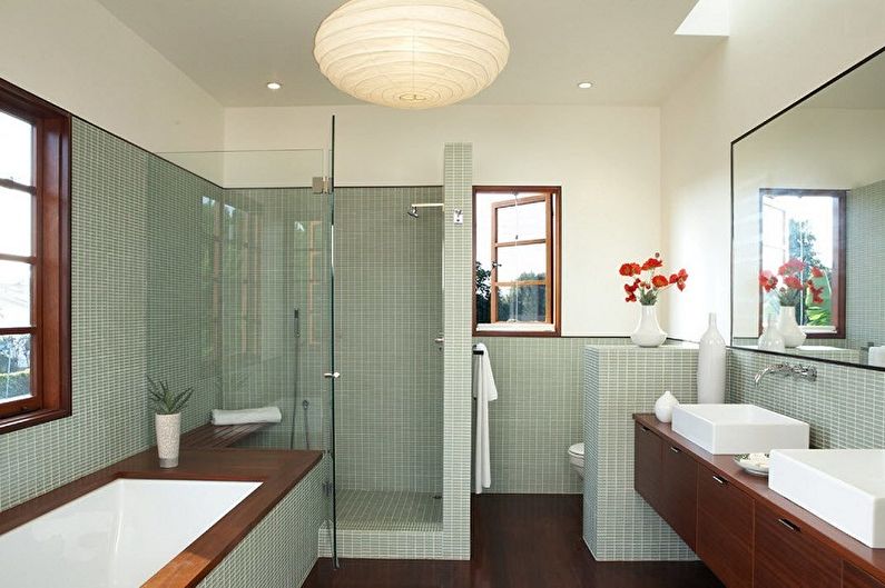 Bathroom with shower - interior design photo