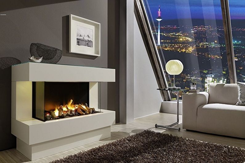 Mga electric fireplace sa interior