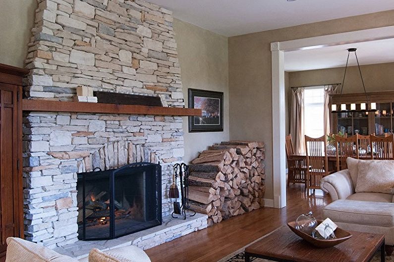 Country style fireplace