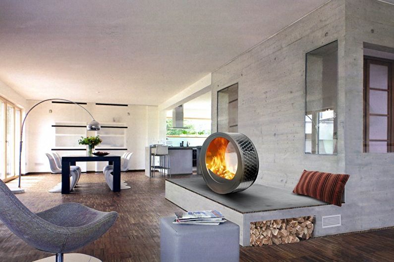 High-tech fireplace