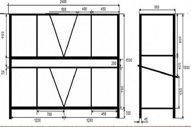 Gàbies de conill DIY: mesures i dibuixos