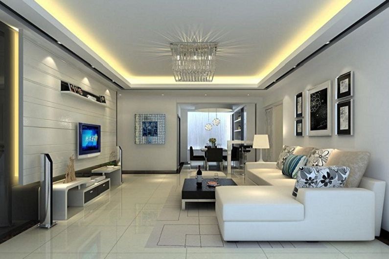 Design per soggiorno high-tech - Illuminazione e arredamento