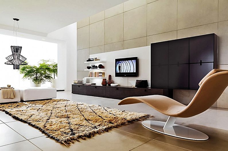 High-tech style living room - interior design photo