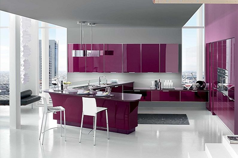 Cucina in stile Liberty viola - Interior Design